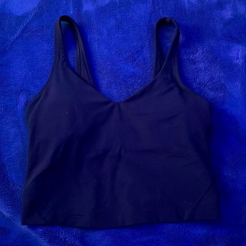 lululemon black align tank cropped